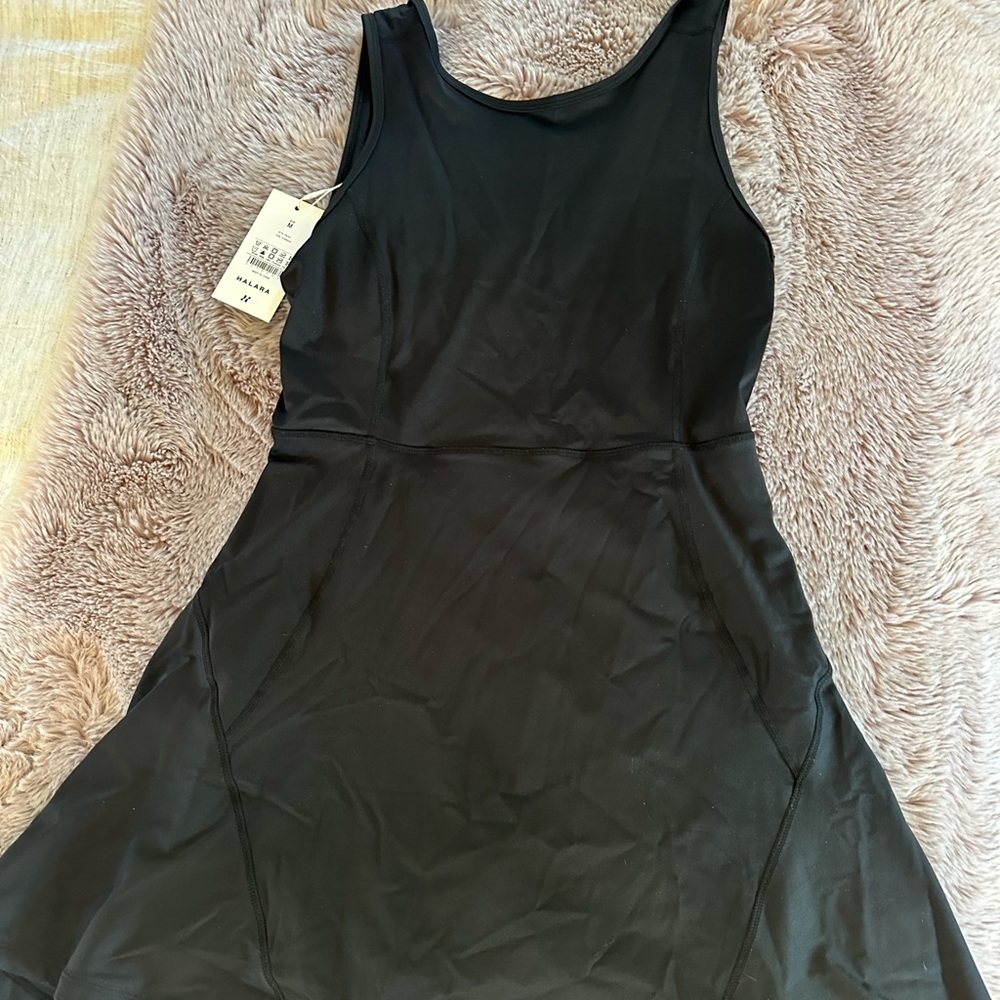 HALARA Black Mini Dress with built in shorts